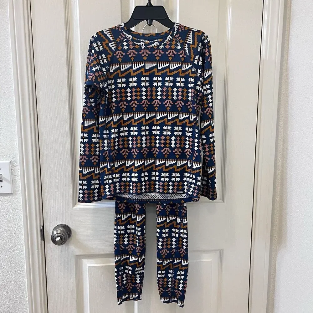 Patagonia Kids Capilene Midweight Crew Top and Pants Baselayer Set Size Large 12